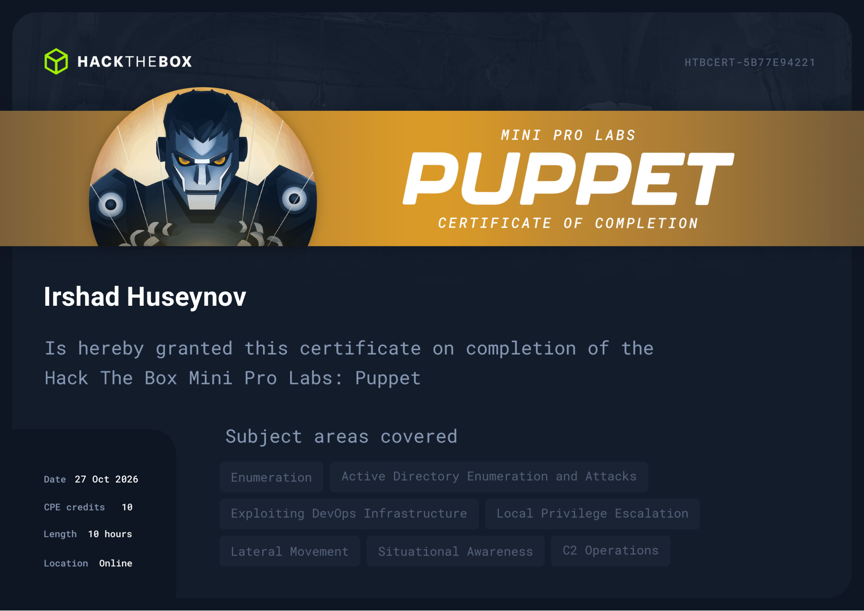 Certificate